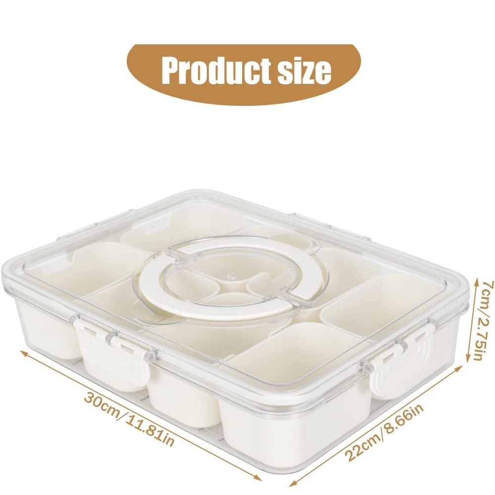 Clear and White Storage Organizer Box NWT - Picture 6 of 6